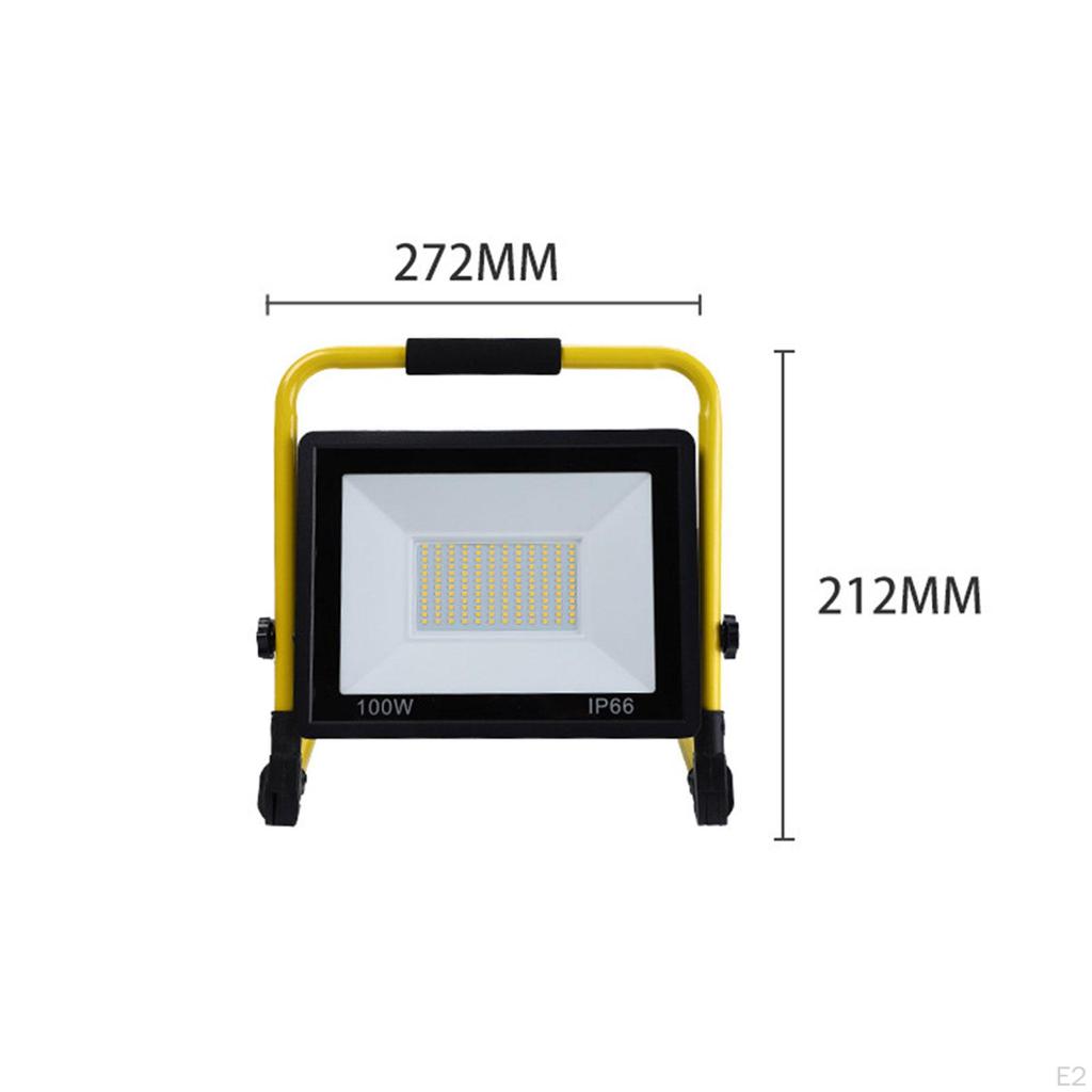 LED Security Light Waterproof Portable Floodlights for Garage Garden Stadium Yellow 100W