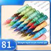 81 Colors Brush Tip Acrylic Markers Set, Assorted Colors, Perfect for Art and Craft Supplies Wood Stone Canvas Glass