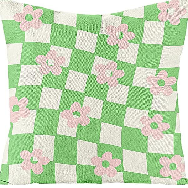 

Современный Ins Стиль Розовая Наволочка Сердечко Скандинавский Льняной Чехол для Подушки Диван Прикроватная Подушка 45 * 45Cm (without pillow core)