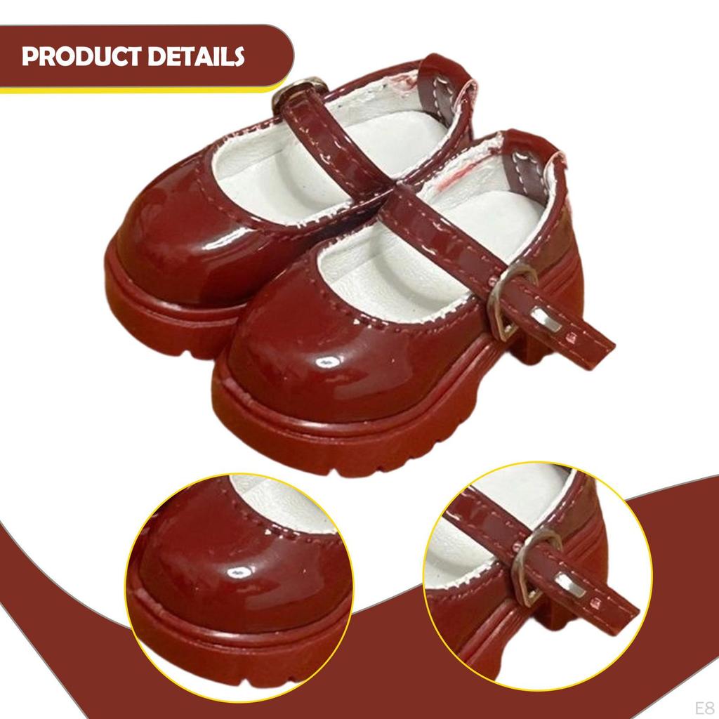 1 Pair of High Heels for Dolls, Chunky Shoes, Miniature PVC Fashion Accessories, Suitable
