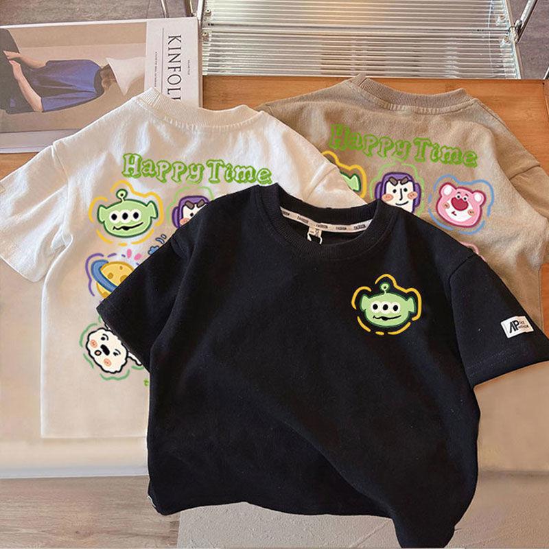 Children's Korean Style Summer Cotton T-Shirt - Boys & Girls Short Sleeve Casual Top