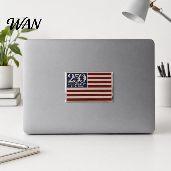 Commemorative USA Anniversary Badge 250th Flag Metal Emblem, Patriotic Red Blue White Auto Badge, 1776-2026 Truck Emblem America 3D Car Decal