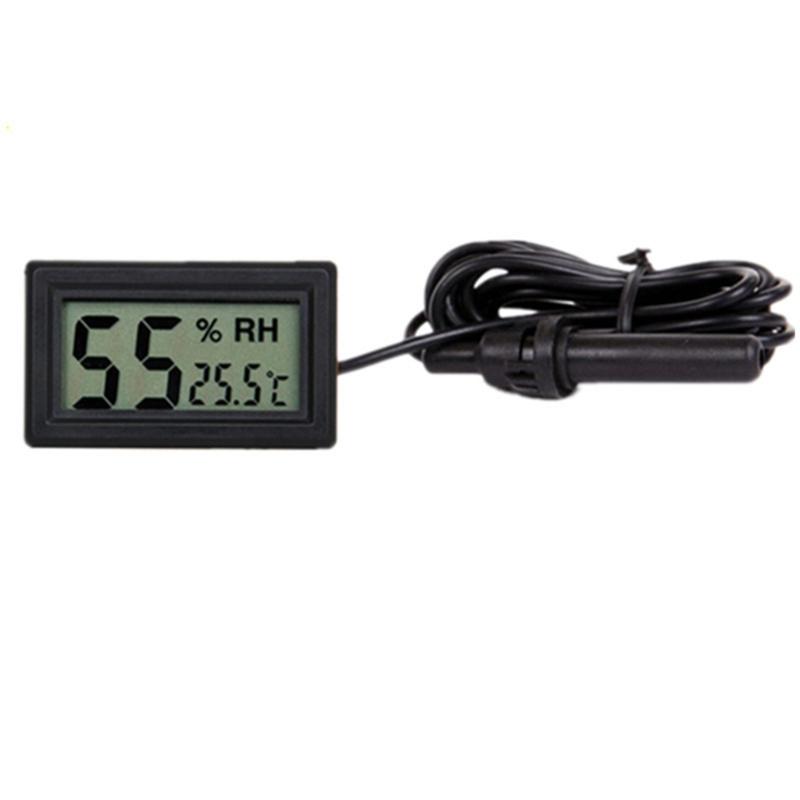 

Digital Thermo Hygrometer With Probe Suitable For Accurate Monitoring Home Office Greenhouses Laboratories And Pet Room чёрный