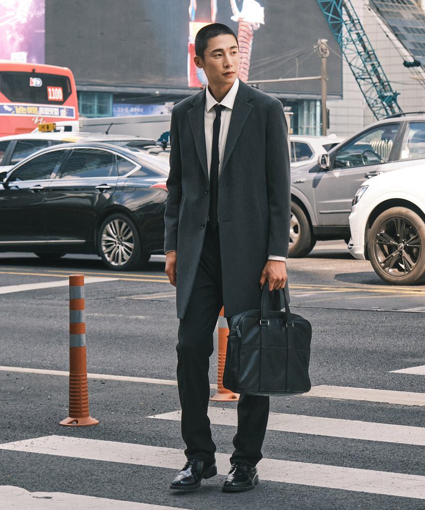 STCO Fleece-Lined Pants Black (Straight Fit)_Spaxa01Csb