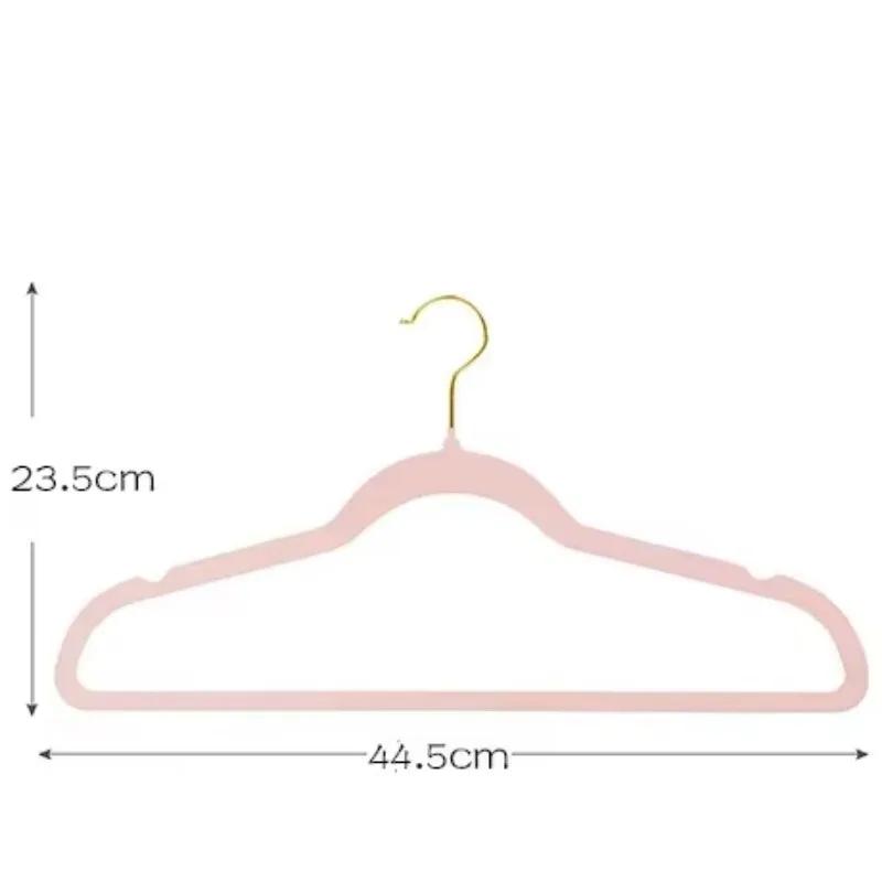 Non-Slip Velvet Clothing Hangers, 10 pcs, Black