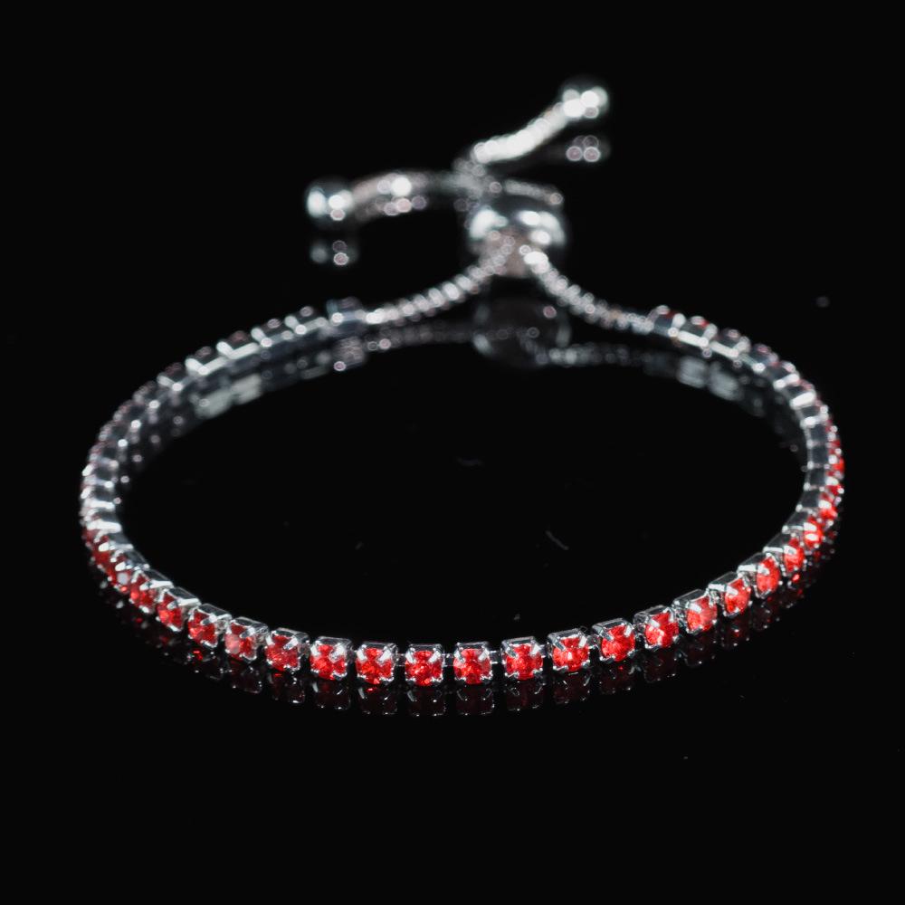Zircon Adjustable Tennis Bracelet, Luxury Women s Jewelry with Full Diamond Design