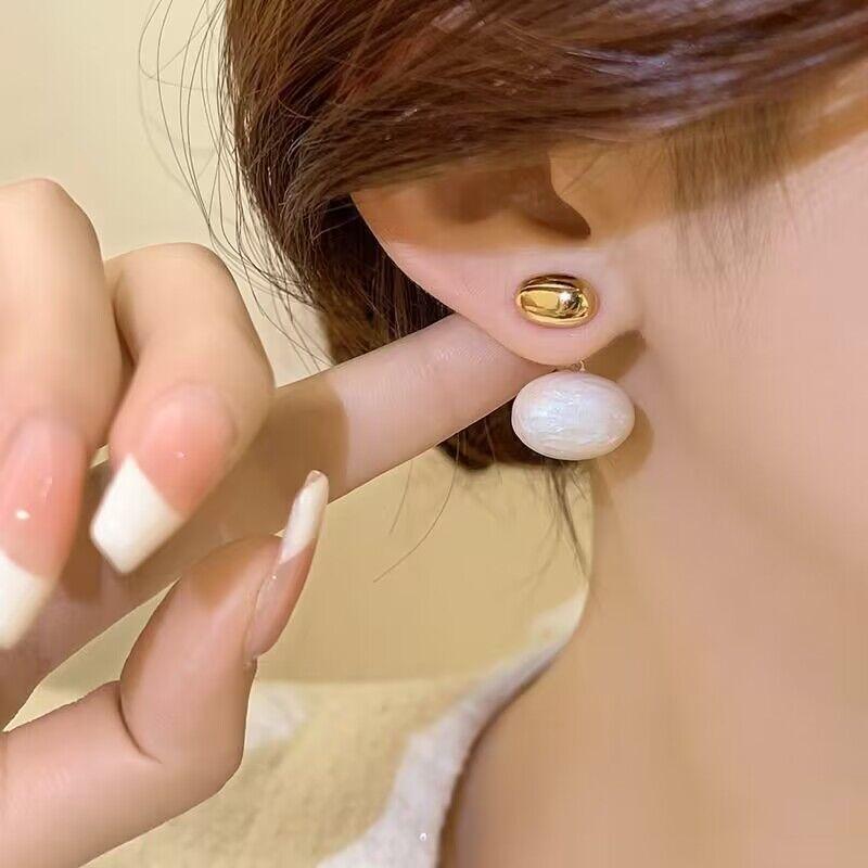 New Fashion Korean Imitation Pearl Drop Dangle Earrings for Women Girls Luxury Shinying Zircon Wedding Earrings Jewelry Gift