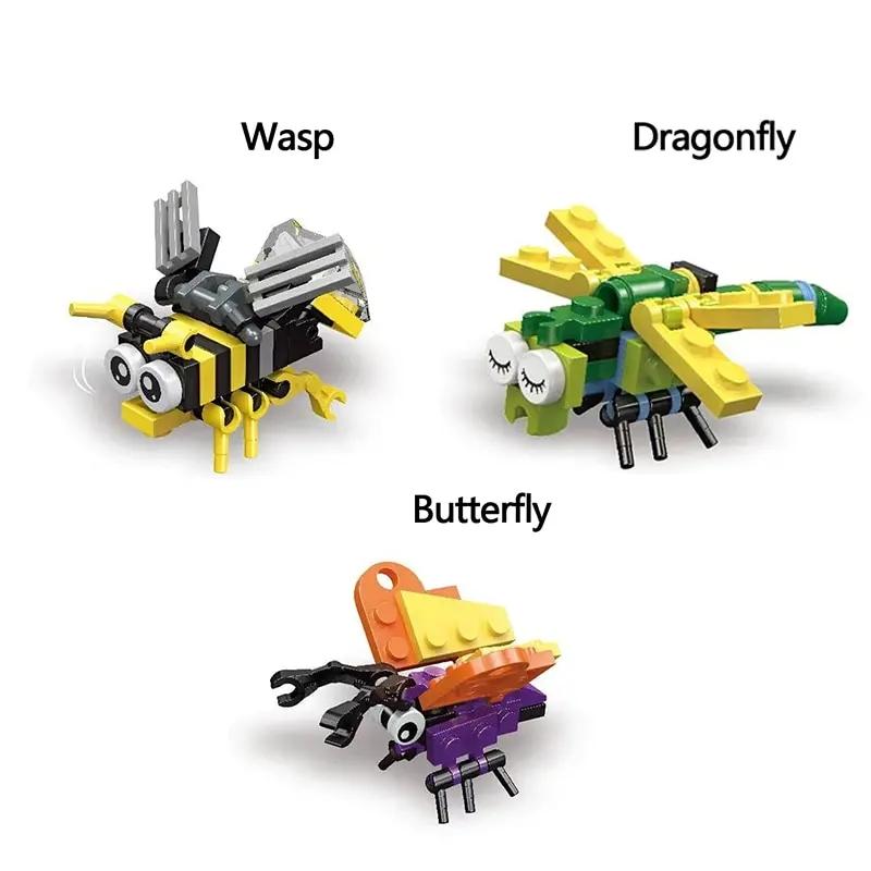 

Развивающие игрушки Строительные блоки Насекомые Гогга Игрушки Кирпичи Бабочка/Стрекоза/Скорпион/Оса/Улитка/Паук и т. д.. Животные Кирпичи Игрушки