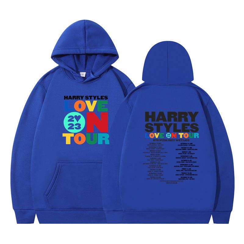 SS26 New Arrivals: Harry Styles Print Unisex Loose Casual Fleece-Lined Hoodie