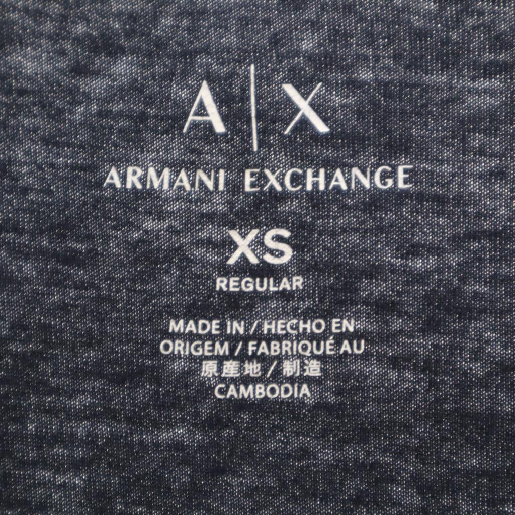 ARMANI EXCHANGE Embossed logo Short sleeve T-shirt XS Navy Men's Used