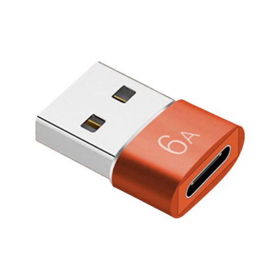 Typ-C Adapter Mini 6A Typ-C Buchse Schnellladung zu USB 3 Stecker Konverter