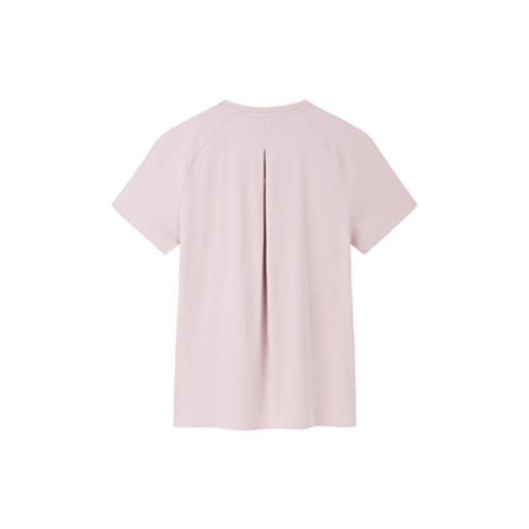 ANTA Champion All Weather Collection T Shirts Women's Smoke Gray Pink Crew Neck Moderate Straight Fit 162330118-2