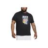 Nike Dri-FIT JDI Letter Print Pattern Ribbed Crew Neck Sports Short Sleeve T-Shirt Men T-Shirts Black FN0813-010