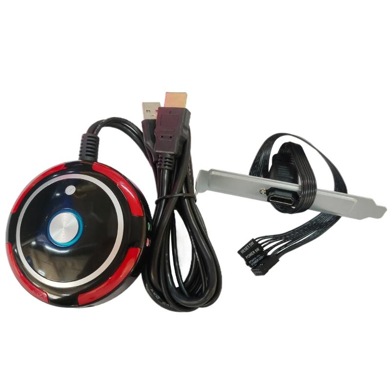 Desktop PC Power Switches Featuring Two USB Port and Audios Connection for Cyber Cafes and Offices