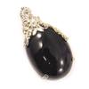 Les Trésors De Lily [D0454] - Silver 'Tess' Onyx Pendant