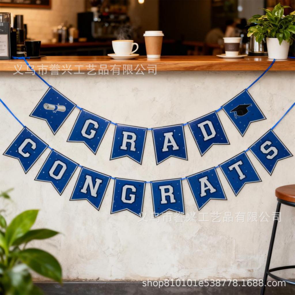 Spot Promotion Party Flag Drawing Graduation Season Unicorn Dinosaur 50 Year Old Holiday Decoration Flag Drawing Party Decoration Banner