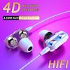 3,5-mm-Kabel-Kopfhörer Geräuschunterdrückung In-Ear Sport-Ohrhörer Dual-Treiber Bass Stereo Gaming-Headset HiFi-Musik-Ohrhörer mit Mikrofon