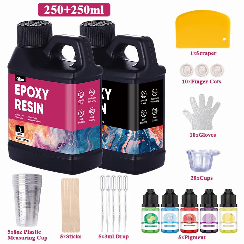 Newly Formulated Epoxy Resin Kit – Crystal Clear, Strong, Bubble-Free, 1:1 Ratio Epoxy Resin for DIY Art & Mold Casting