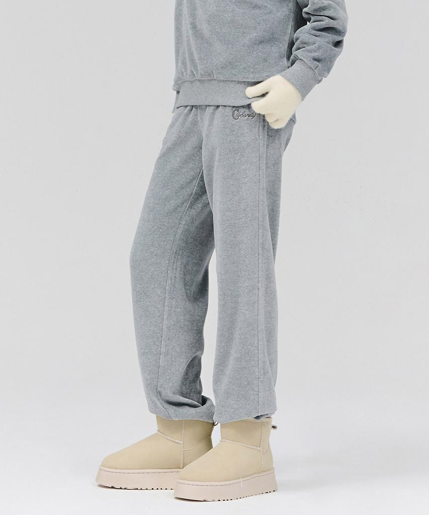 Chase Cult Women'S Velour Straight Warm-Up Pants - Grey