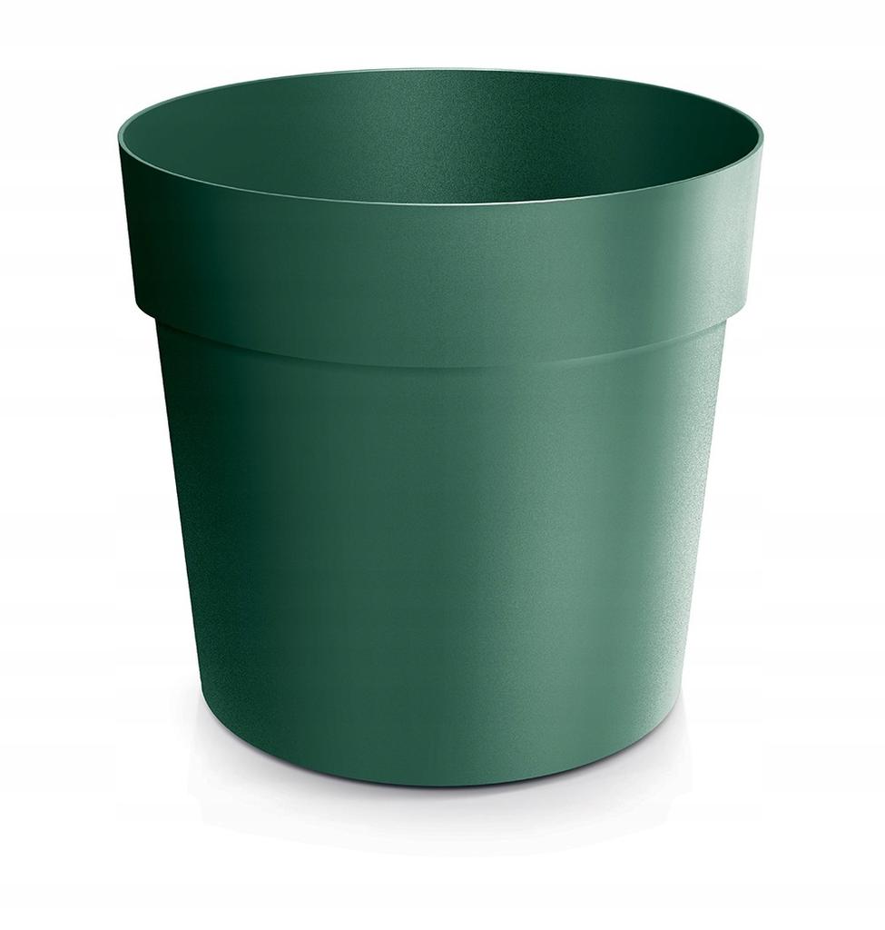 Classic Round Plastic Flowerpot, Forest Green, 19.9 Cm, Grower