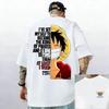 One Piece Japanese Anime Print Cotton T-Shirt Monkey D Men Women Casual Short Sleeve T-shirt Casual Tops
