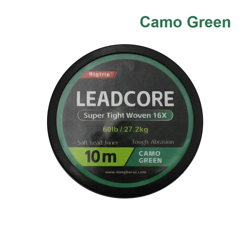 10m/60lb Karpefiske Leadcore Line Enkel skjøteleder Synkeline Super Tight Vevd 16X For Helikopter Chod Rig Fiskeutstyr