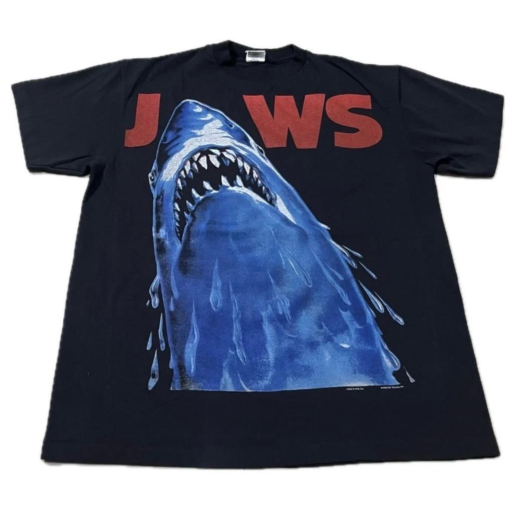 Vintage JAWS 1993 MOVIE RIDE ATTACKING Poster XL Single Stitch T-shirt REPRINT
