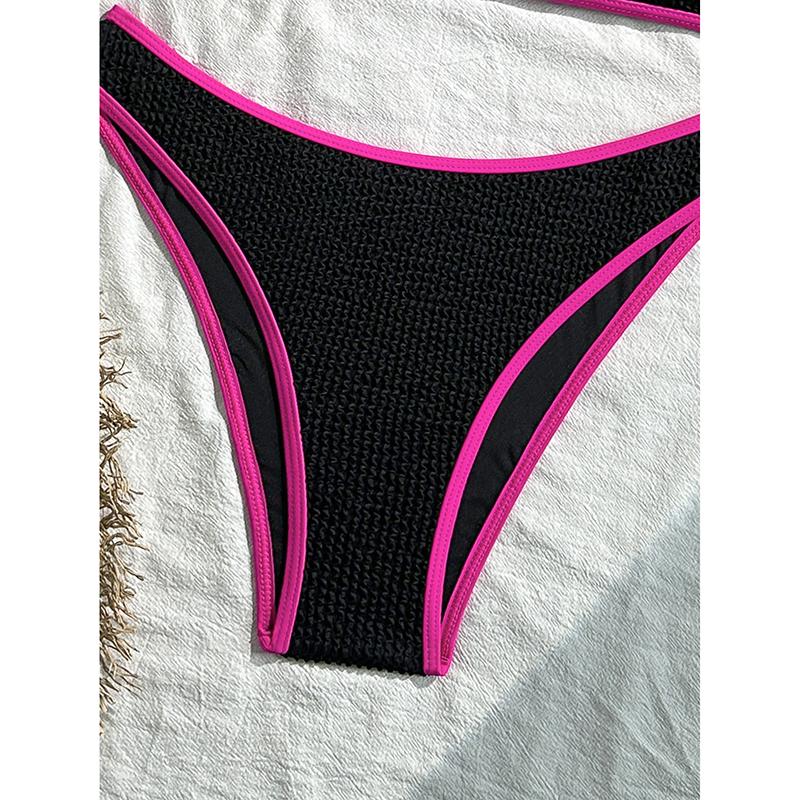 Bikini Monospalla Costumi da Bagno Donna Costume da Bagno Femminile Set Bikini Due Pezzi Imbottito Costume da Bagno Swim