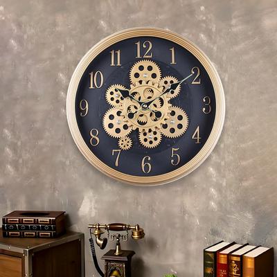 Industrial Style Retro Steampunk Gear Clock Mechanical Plastic Creative Wall Clock Study Cafe Decoration Clock