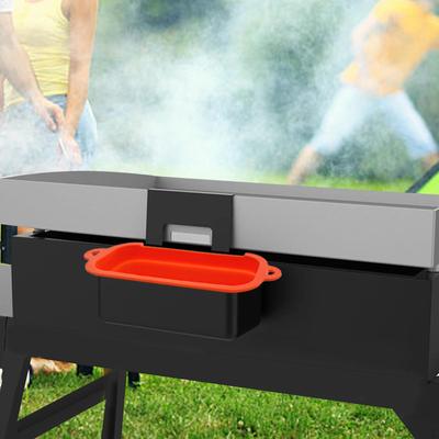 Grease Cup Liner Catcher Foldable Heat Resistance Portable Grill Tray Drip Pan