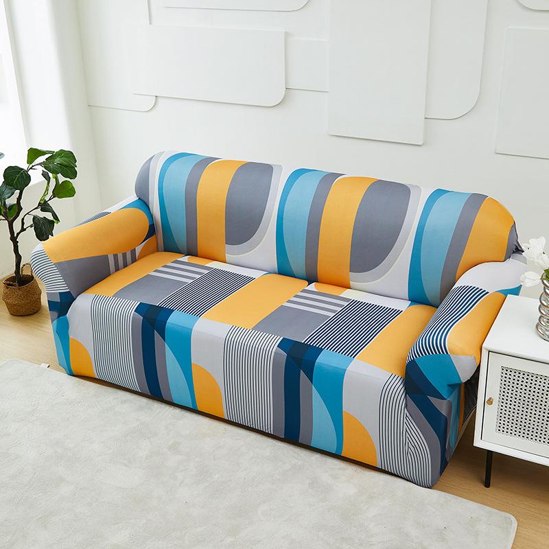 Solid Color Elastic Sofa Cover All-inclusive Old-fashioned Armrest Sofa Cover Fabric Dust Cover Light Luxury