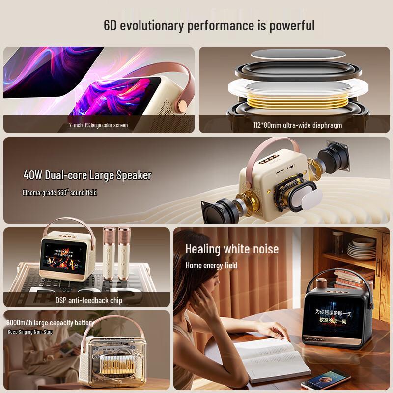 Soaiy GC520Pro KTV Karaoke Microphone Speaker