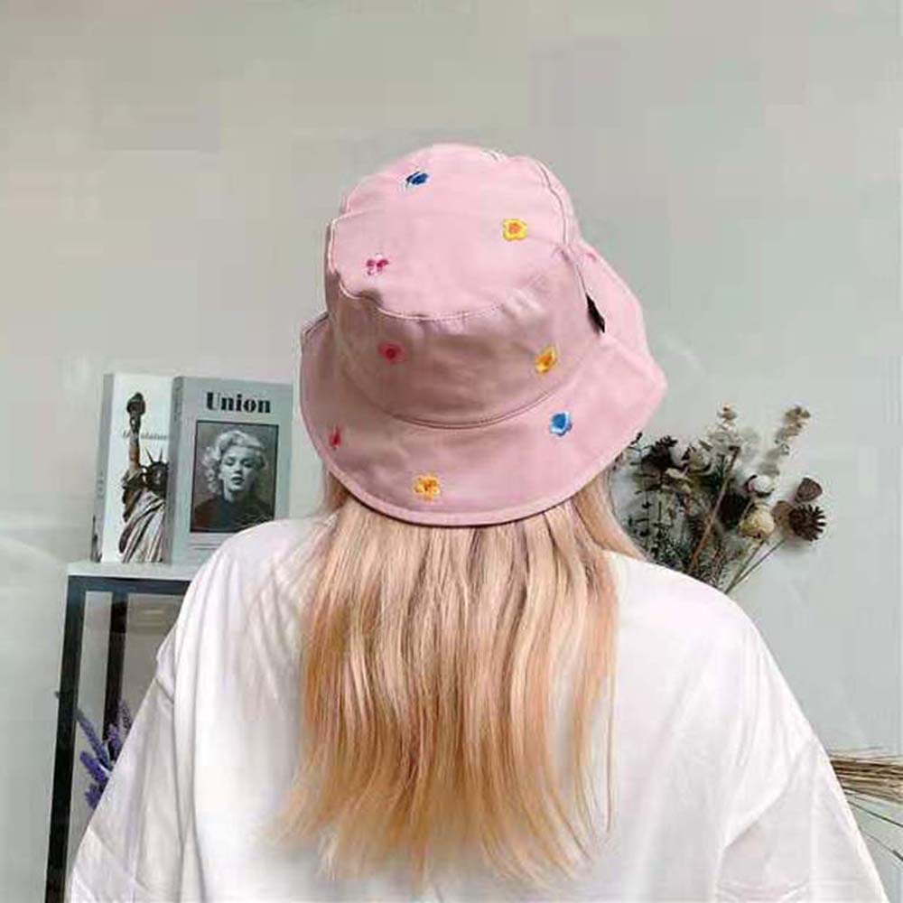 Strand Koreanisch Für Frauen Mädchen Baumwolle Blume Sonnenschutz Visier Kappe Eimerhut Sonnenkappe