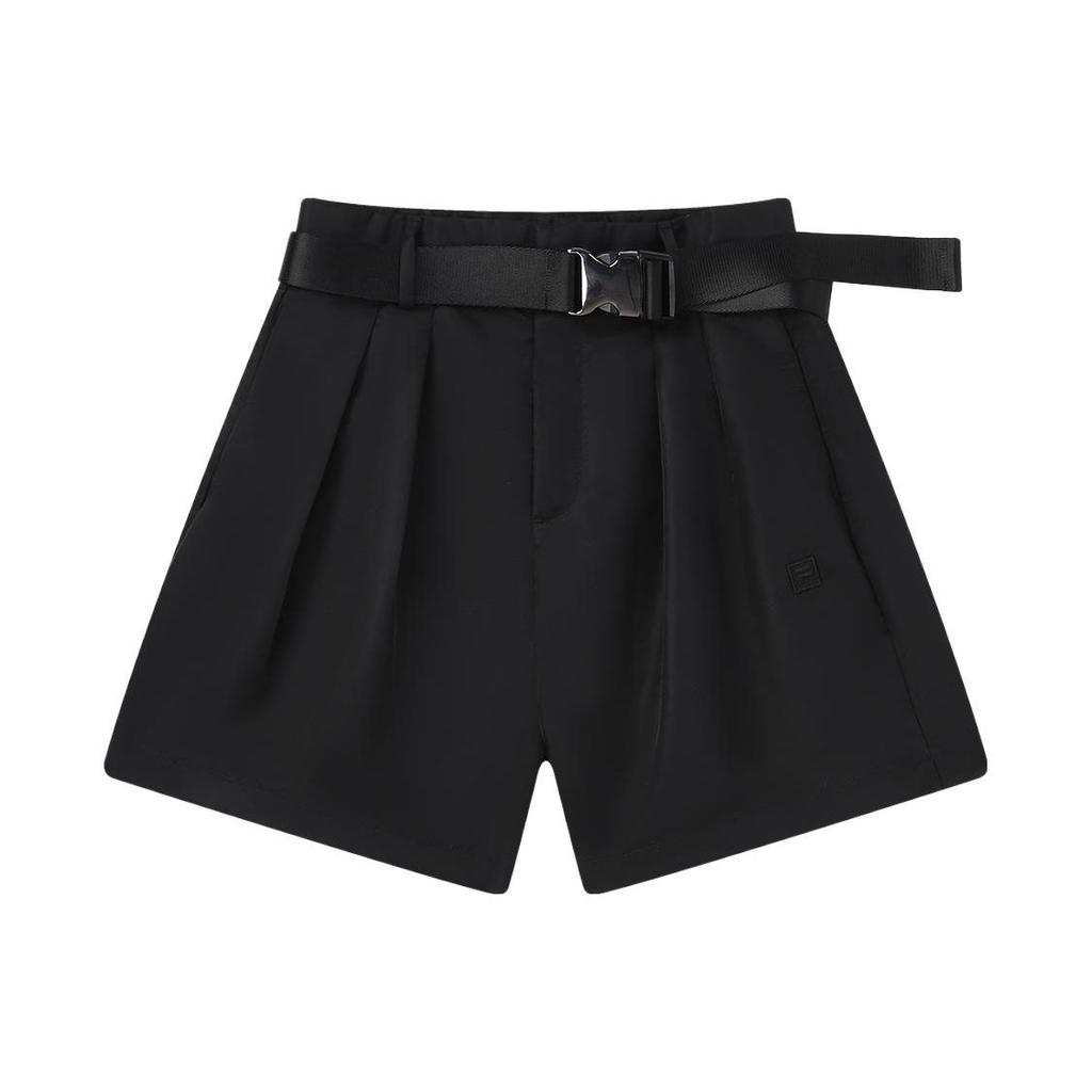 Fila Milano Italian Luxury Sports Collection Official Womens Woven Shorts 2023 Autumn Loose Simple Fashion Casual Shorts Women Shorts F11W335802F-BK