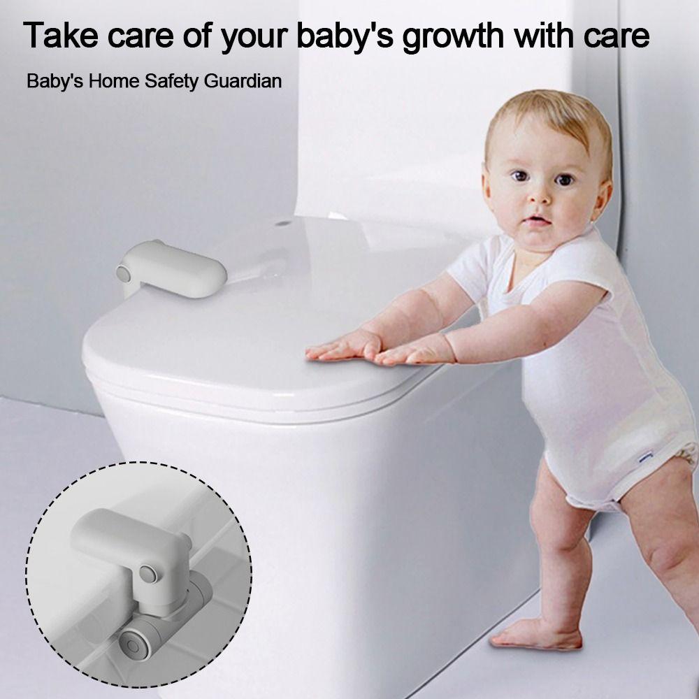 White Baby Toilet Locks Multi-functional Security Protection Locks Durable Security Latch