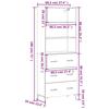 VidaXL Highboard White 69.5x34x180 Cm Engineered Wood 3189381