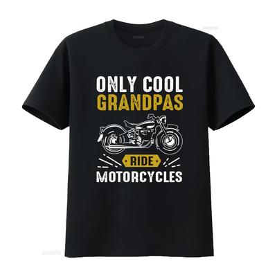 Jen skvělí dědové jezdí na motorkách Biker Papa Nápad Tričko pro dědečky vintage Prané Prodyšné streetwear Stylové