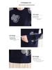 2025 Women's Colorblock Cashmere Wool Sweater: Round Neck, Jacquard Knit, Loose Fit, Versatile and Soft.