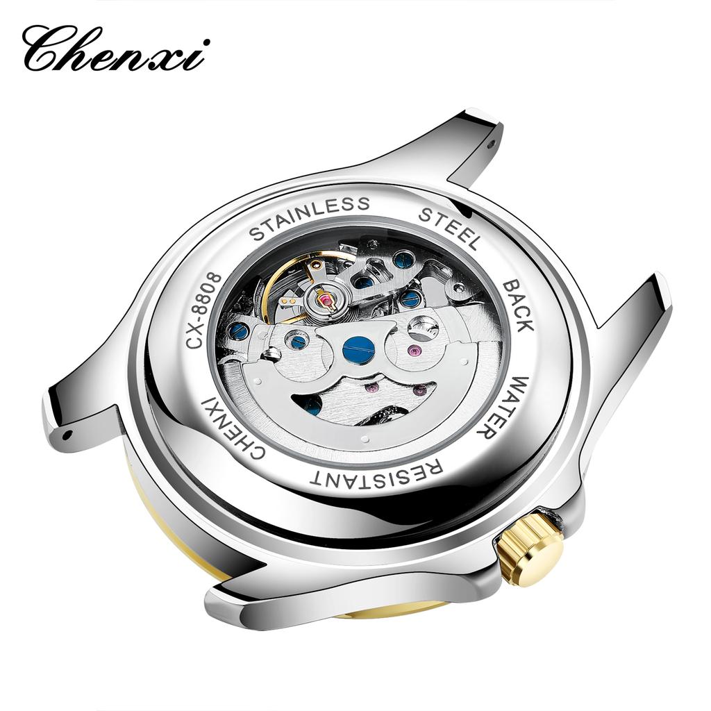 Chenxi Automatic Watches Steel Fashion Business Waterproof Mechanical Movement Skeleton Watches For Male Relogio Masculino