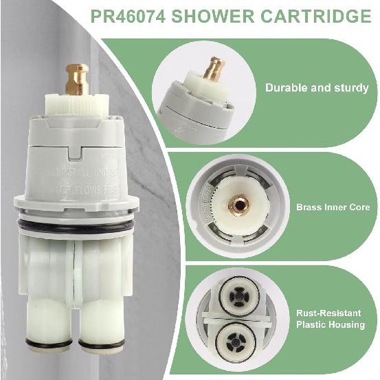 RP46074 Shower Valve Cartridge for Delta Single Handle Shower and Tub 13/14 Series Faucets, Universal Valve Cartridge Assembly, White-1PCS (RP46074)