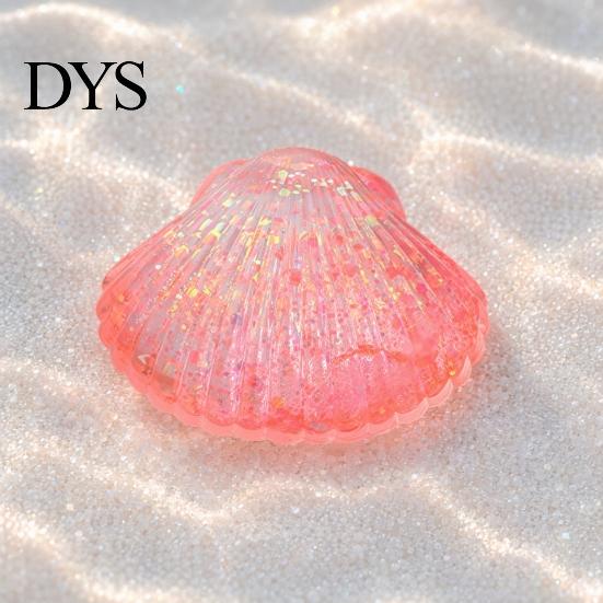 Glitter Shell Squeeze Toy Mini Toy, Stress Relief Sugar Ball Relaxation Fidget Soft Stretchy Transparent Ocean Sensory