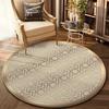 European Gold Luxury Round Rug Living Room Sofa Large Carpet Comfortable Bedside Non-Slip Bedroom Tea Table Mat