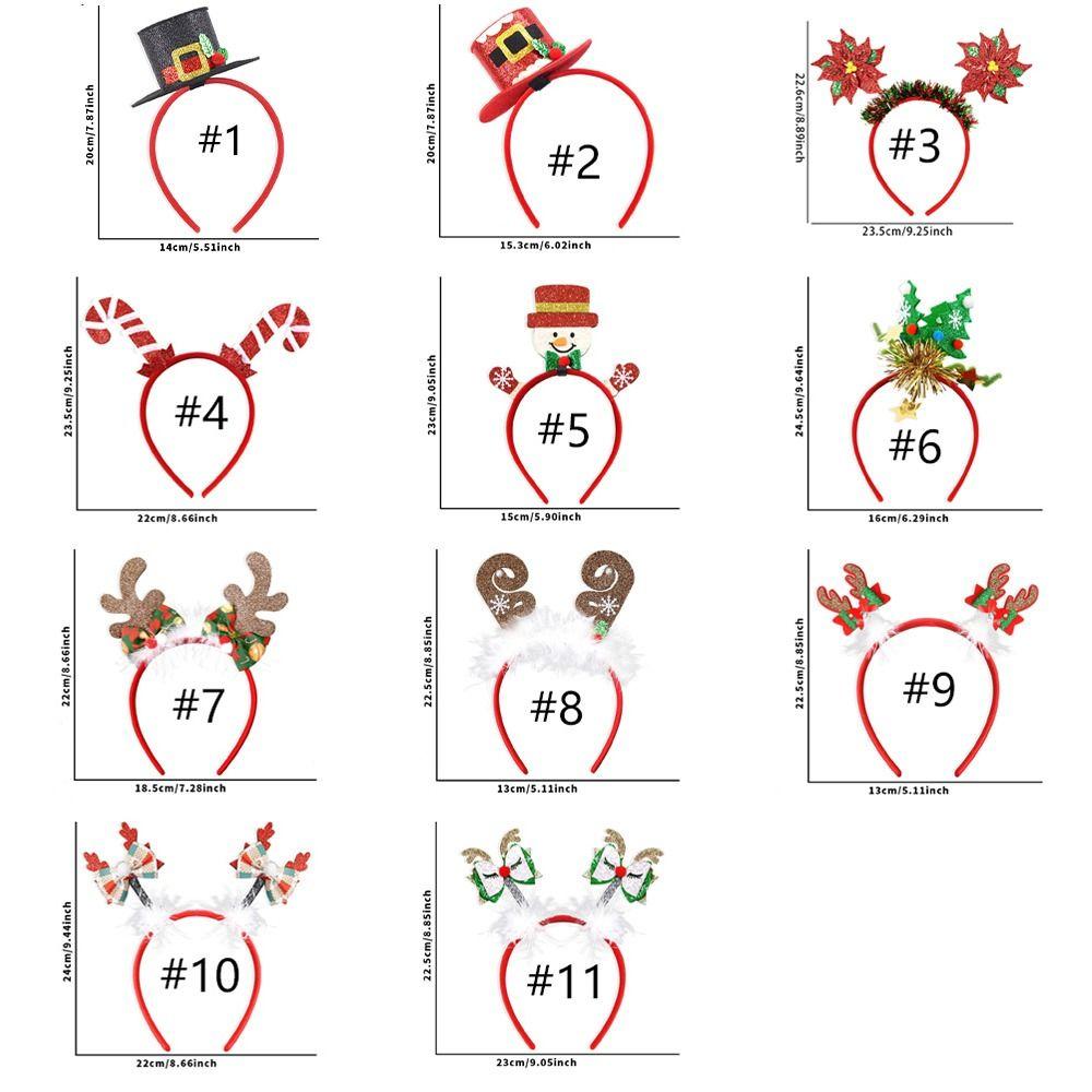 Snowman Reindeer Christmas Headbands Cute Merry Christmas Decorations Party Favors