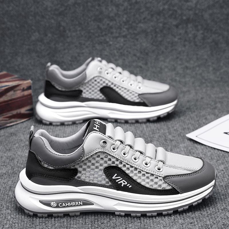 Men's shoes 2025 summer new men's outing mesh breathable trendy casual shoes Korean version of sports student skateboarding shoes
