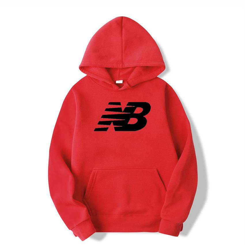 

Men s Women s Letter NB Hoodie Spring Autumn Casual Fashion Long Sleeve Hoodies Loose Comfortable Warm Sports Hoodies M червоний