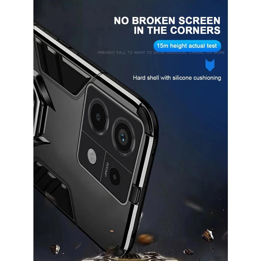 Magnetic Case for Xiaomi Redmi Note 13 Pro Plus 5G 12 Pro+ 12S Cover with Ring Stand Bracket Shell Business Full Protection Cover