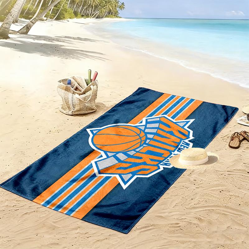 York Knicks Print Beach Towel, Large Soft Quick Dry Towel for Beach Camping Swimming
