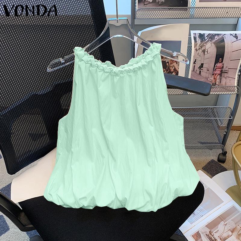 

VONDA Женские летние однотонные свободные майки S бежевый