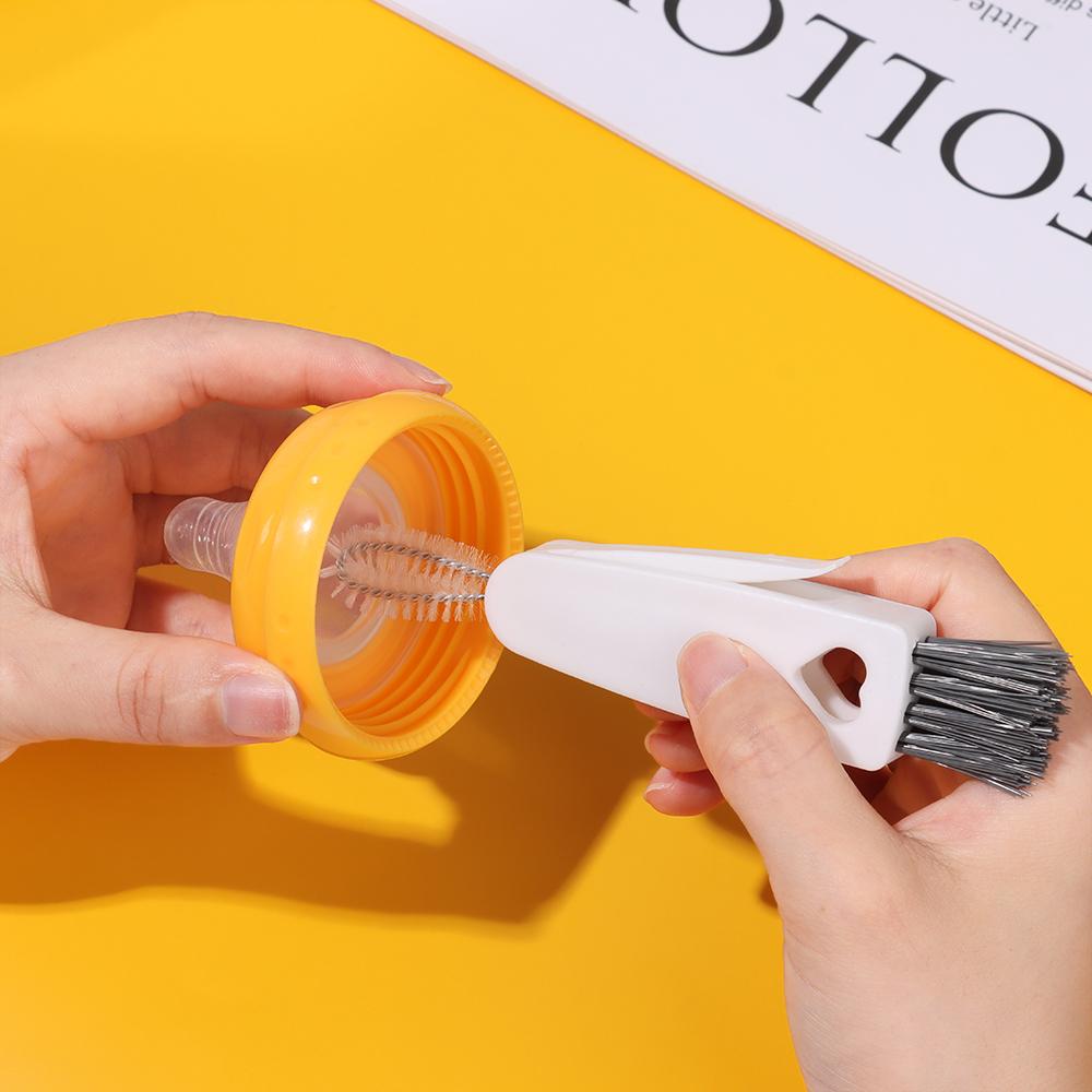 New Lunch Box Cleaning Tool Groove Gap Lid Cleaning Brush Rubber Ring Cup Cover Milk Bottle Cleaner