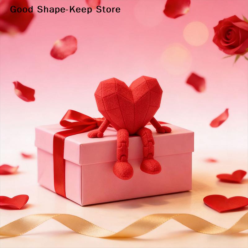 Jointed Miniature Valentine's Day Heart Figurine, Perfect Valentine Party Décor for Home, Creative Love Gift for 2026